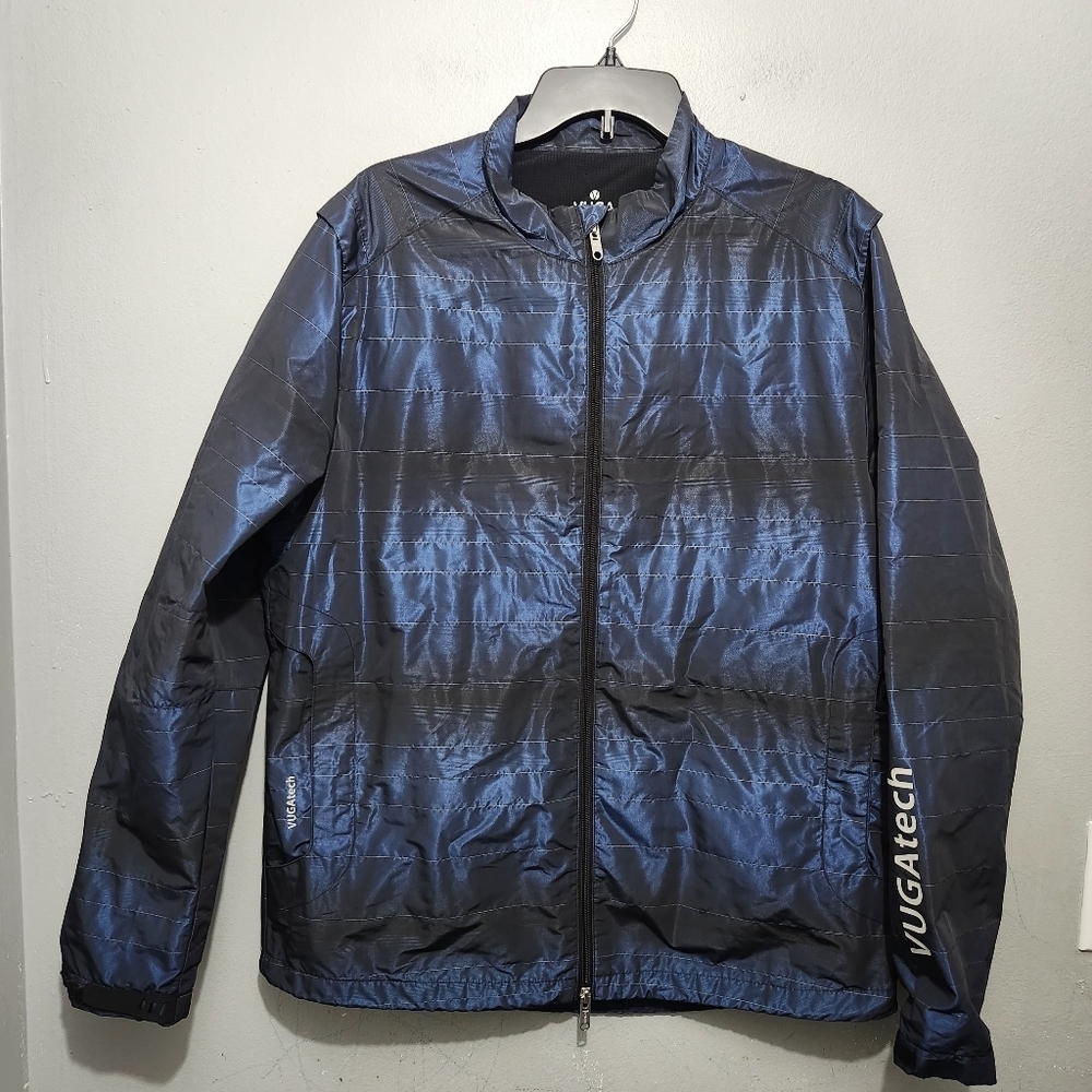 Men's Vuga Blue Light Weight Jacket Full Zipper Size Large